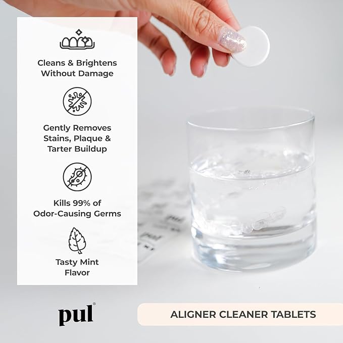PUL Aligner Cleaner Tablets – For Cleaning Invisalign, All Clear Aligners & - Image 2