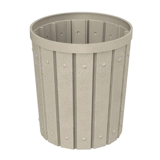 42 Gallon Slated Circle 100% Recycled Plastic Commercial Outdoor or Indoor - Image 5