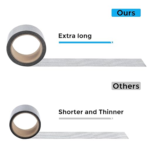 Grey Window Screen Repair Tape, 4IN X 20FT Screen Repair Kit - Image 6
