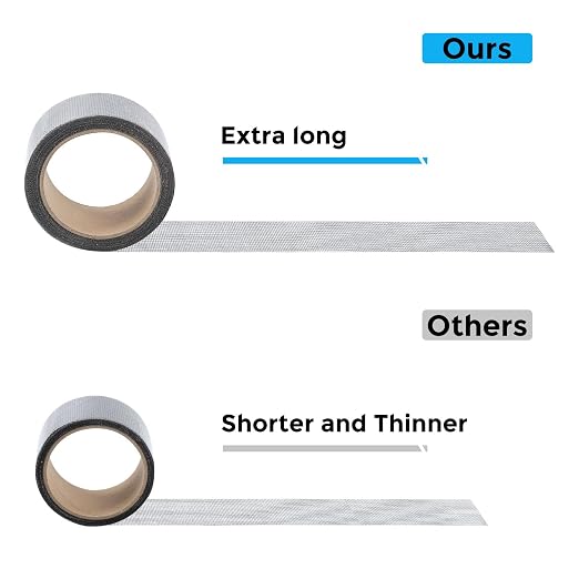 Grey Window Screen Repair Tape, 3IN X 25FT Screen Repair Kit - Image 7