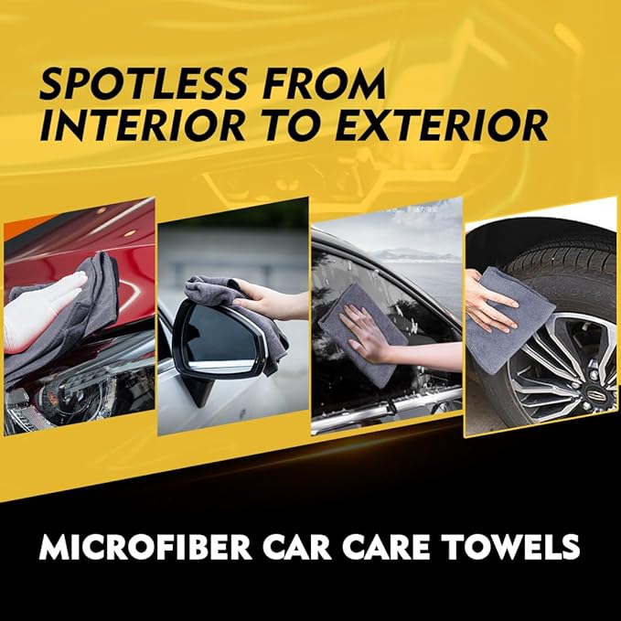 HOMEXCEL Grey Microfiber Cleaning Cloth 6 Pack, 12.5 x 12.5 inch Microfiber - Image 5