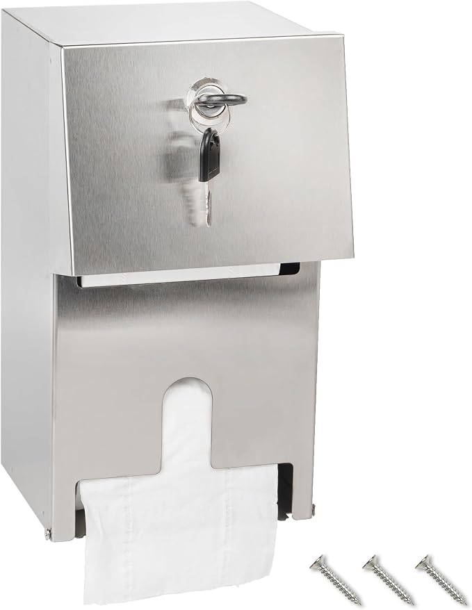 Commercial Toilet Paper Tissue Dispenser Dual Rolls Toilet Paper Holder by Desyeryamimi