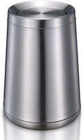 Household Swing Bathroom Trash Can，Brushed Stainless Steel，10 L/3 by BRIEFHUMAN