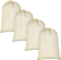 4 Pieces 28" x 36" Canvas Laundry Bags Bulk Large Cotton Laundry by Remagr