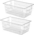 Freezer Wire Storage Baskets, Farmhouse Organizer Storage Bins Large Organizer by SANNO