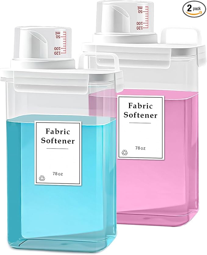 2 Pack Laundry Detergent Dispenser, 78oz Detergent Dispenser, Refluxable by HONGYAARTDIY
