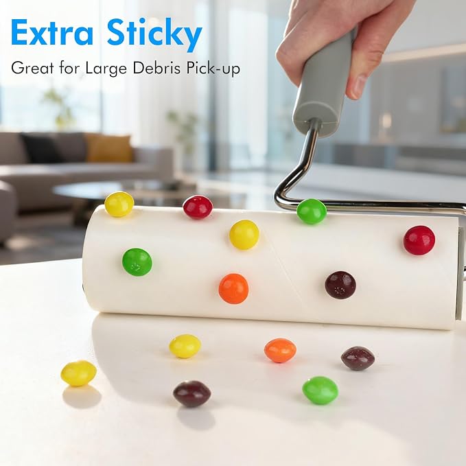 Extra Sticky Large Lint Roller Refills, 6.3'' Giant Lint Roller Refills - Image 5