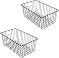 16inch Freezer Wire Storage Organizer Baskets, Household Refrigerator Bin by Y.Z.Bros