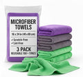 PAKS - 3 Pack Reusable Microfiber Towels - 16x24 Micro Fiber Towels Car by PaksDetailSupply