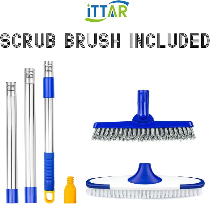 ITTAR Grout & Scrub Brush Combo, Floor Scrubber - Image 4