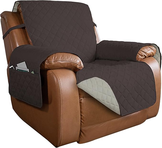 PureFit Reversible Quilted Oversized Recliner Sofa Cover, Water Resistant by PureFit