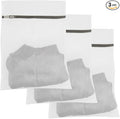 3Pcs Mesh Laundry Bags with Sturdy Zipper, Durable Laundry Room Essentials by Zilotusnte
