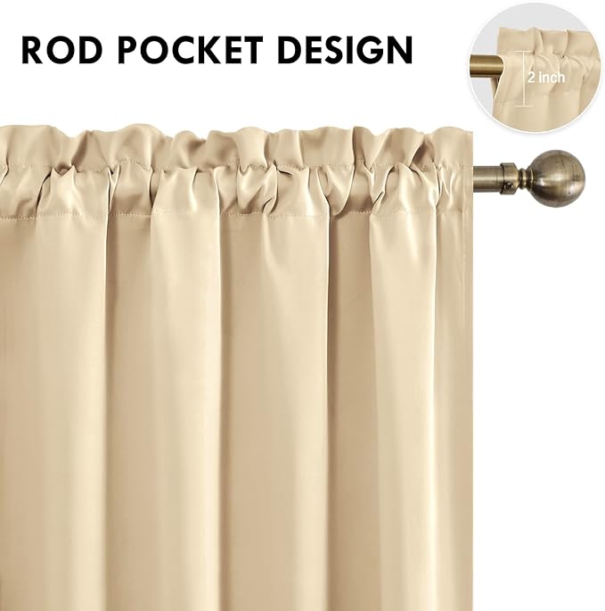 DWCN Blackout Curtains for Living Room Thermal Insulated, Energy Saving & Noise - Image 4
