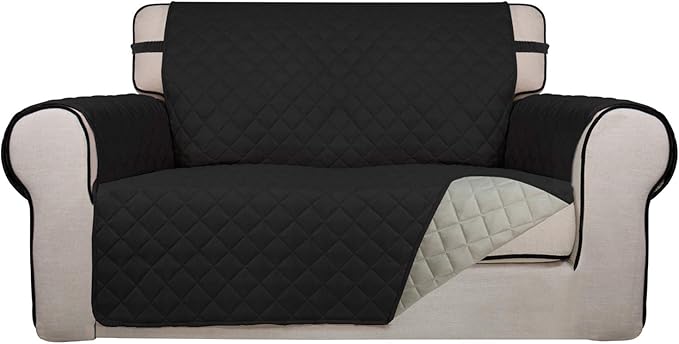 PureFit Reversible Quilted Sofa Cover, Water Resistant Slipcover Furniture by PureFit