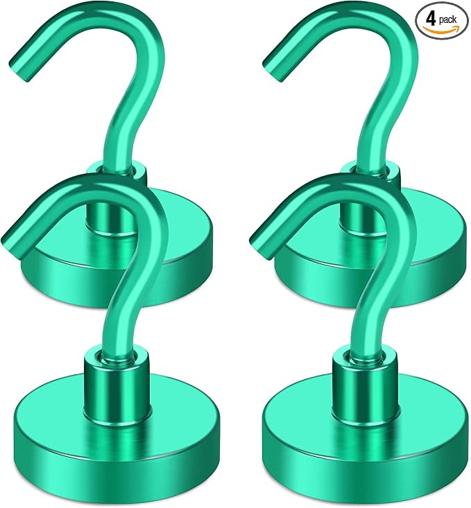 MIKEDE Magnetic Hooks, 40Lbs+ Heavy Duty Magnet Hooks by MIKEDE