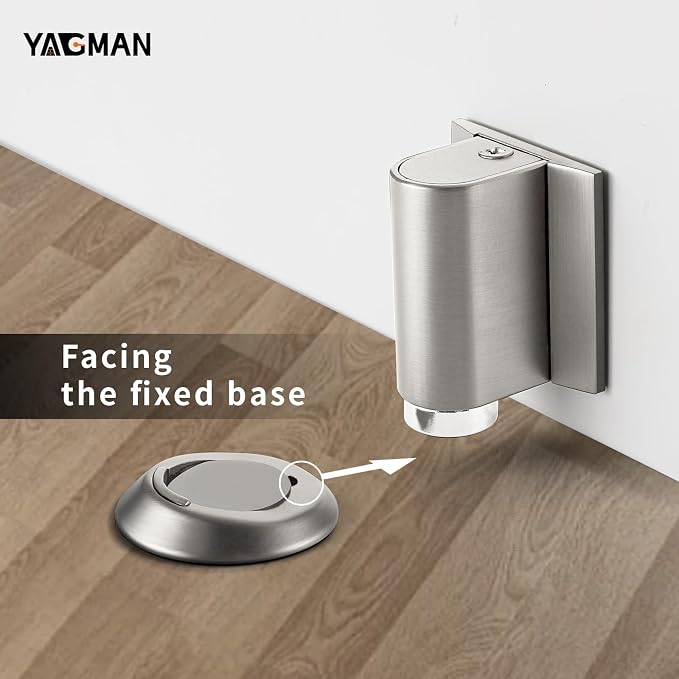 3 Pack Magnetic Door Stoppers Retractable Bottom of Door Holder No Drilling - Image 4