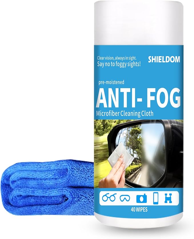 Glass Anti-Fog Wipes Pre-moistened Defogger to Prevent Fogging on Bathroom by SHIELDOM