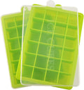 Ice Cube Tray, Silicone Square Ice Trays Easy Release Stackable Ice Cube Mold by Guardians