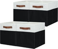 HNZIGE Cubes Storage Bins Set of 4, 11 x 11 Fabric Storage Cube Baskets by HNZIGE