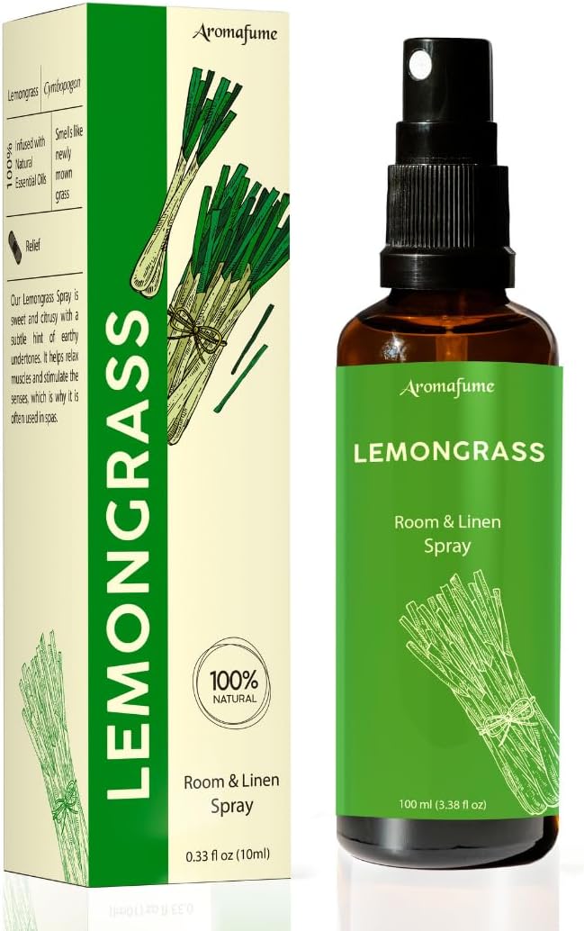 Lemongrass Room Linen & Pillow Spray by Aromafume | 100ml/3.38 fl oz | by Aromafume