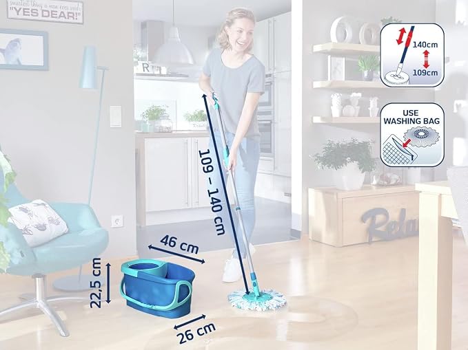 Leifheit Clean Twist Disc Mop Ergo Mop and Bucket, Floor Mop - Image 7