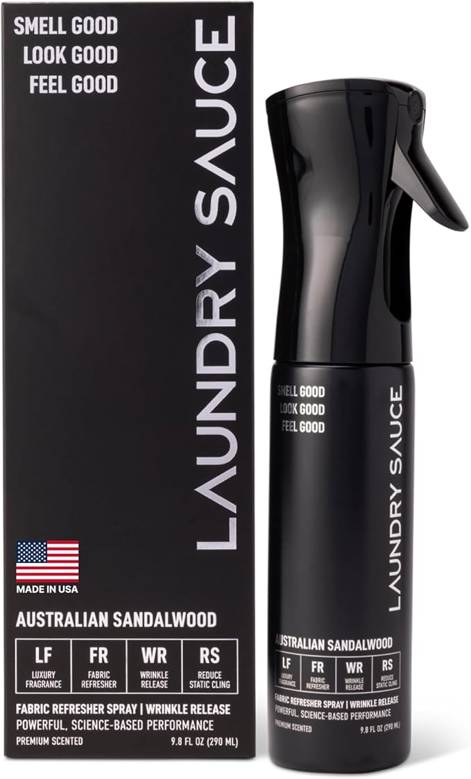 Laundry Sauce Fabric Refresher Spray Australian Sandalwood, Odor-Fighting by LAUNDRYSAUCE