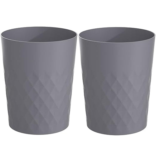 1.8 Gallon Small Trash Can 2 Pack Bathroom Garbage Can Waste Basket Recycling by HOLTPHILI