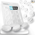 Strongest Wall Door Handle Stopper Set. 12 Pieces of Clear Rubber Door Knob by STRONGESTHOME