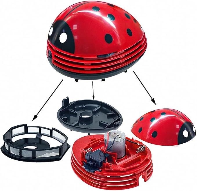 E ECSEM Mini Portable Handheld Cordless Tabletop Crumb Sweeper Desktop Dust - Image 4