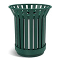 16Gallon/62L Commercial Outdoor & Indoor Metal Trash Can, Outdoor Slatted Trash by Unknown