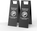 Reserved Parking Sign – Foldable Heavy Duty Plastic A-Frame by CrazyAnt