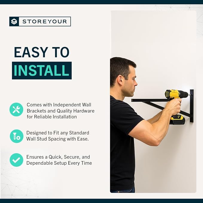 StoreYourBoard 2-Pack Heavy Duty Wall Shelves – Wall-Mounted Garage Storage - Image 3
