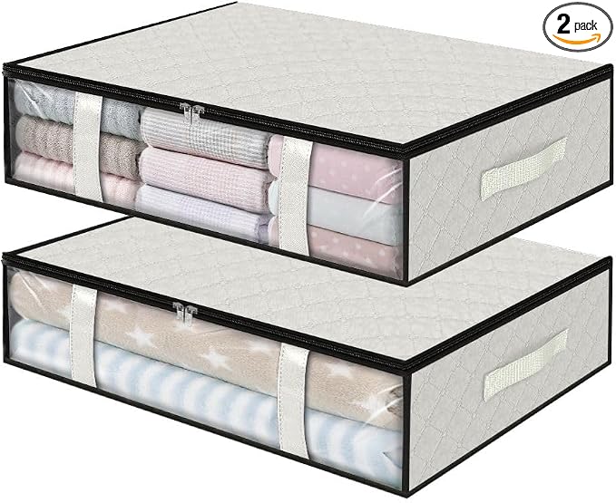 StorageRight Under Bed Storage Bins, Breathable Organizer by StorageRight