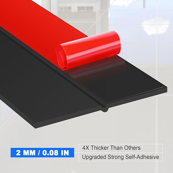 ToLanbbt Weather Stripping Silicone Door Seal Strip 2 in x 10 ft Door Draft - Image 3