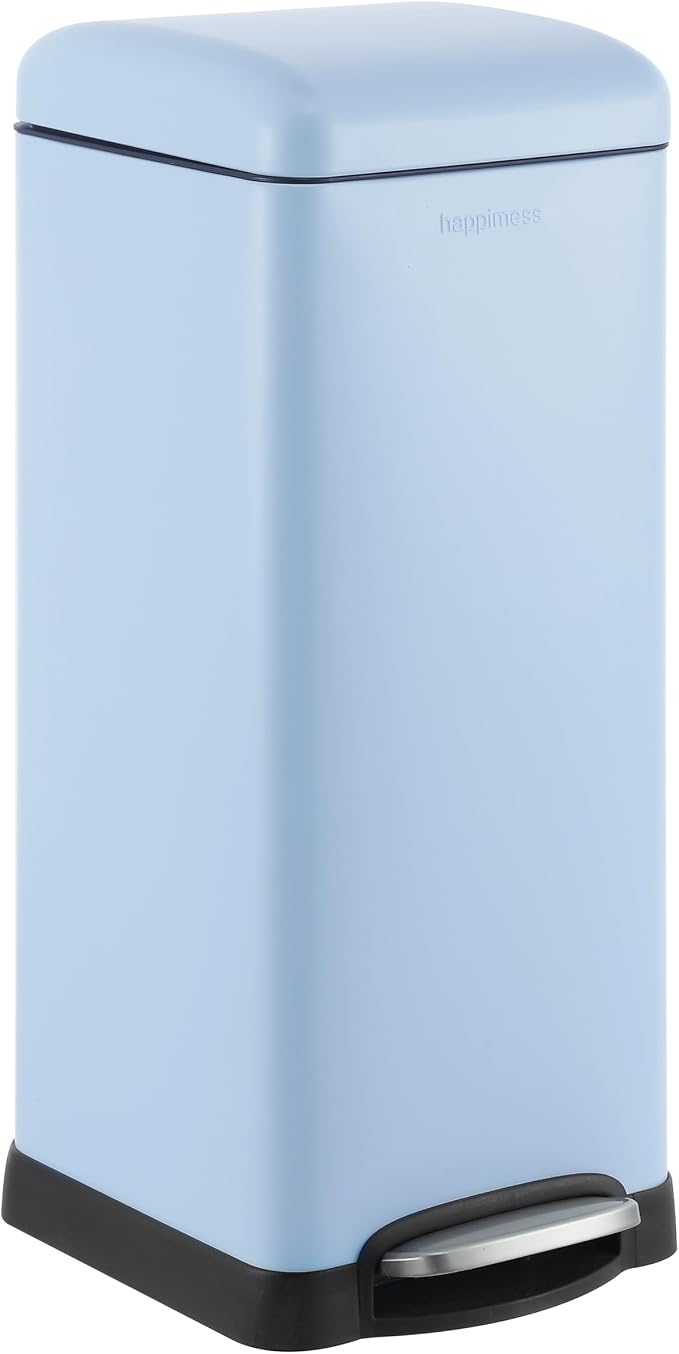 happimess HPM1007I Betty Retro 8-Gallon Step-Open Trash Can, Fingerprint by Happimess