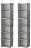 YOUDENOVA Hanging Closet Organizer, 6-Shelf Closet Hanging Storage Shelves by YOUDENOVA
