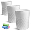 YGJT Small Trash Can, 3 Pack 1.8 Gallons Bathroom Trash Can, Slim Waste Basket by YGJT
