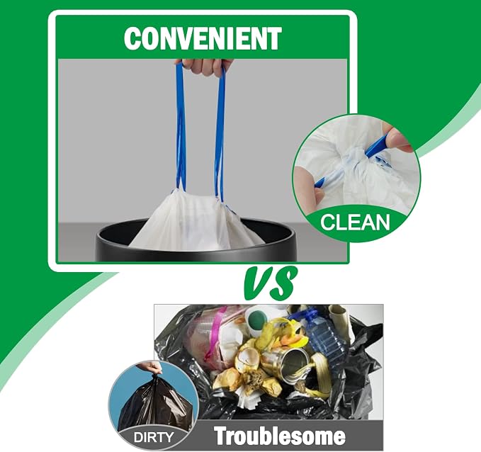 8 Gallon Compostable Trash Bags, Heavy Duty Extra Thick Compost Bags, Kitchen - Image 4