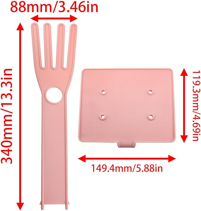 Pink Glove Holder 15x12x34cm Multifunctional Rubber Glove Drainer Towel Storage - Image 3
