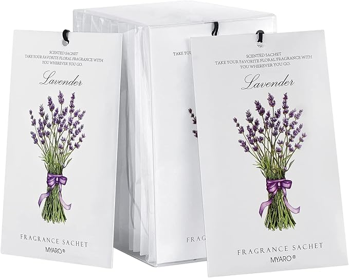 MYARO 12 Packs Lavender Scented Sachets Air Freshener by MYARO