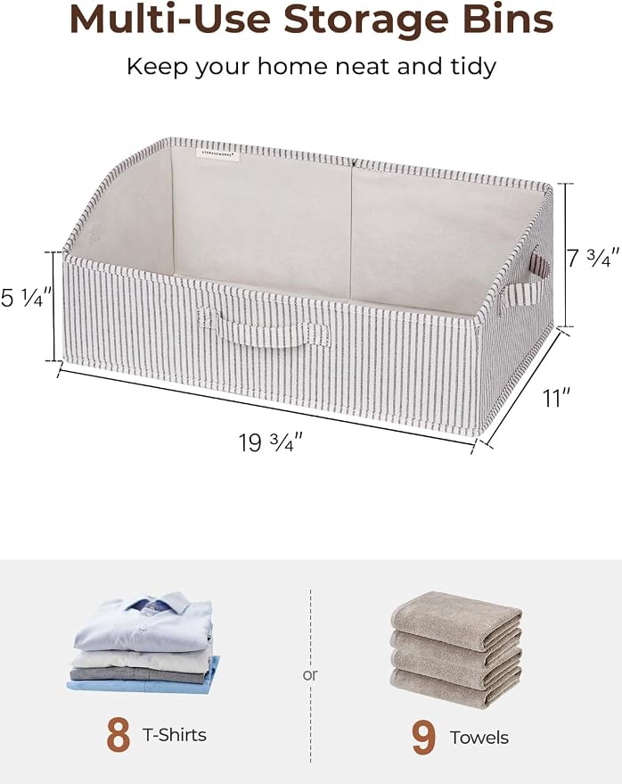StorageWorks Closet Storage Bins, Trapezoid Organizer Box - Image 2