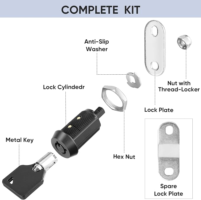 PTEROMY 5 Pack Cabinet Lock - Image 5