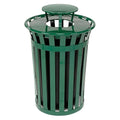 Global Industrial Heavy-Duty 36 Gallon Capacity Outdoor Metal Slatted Trash by GlobalIndustrial
