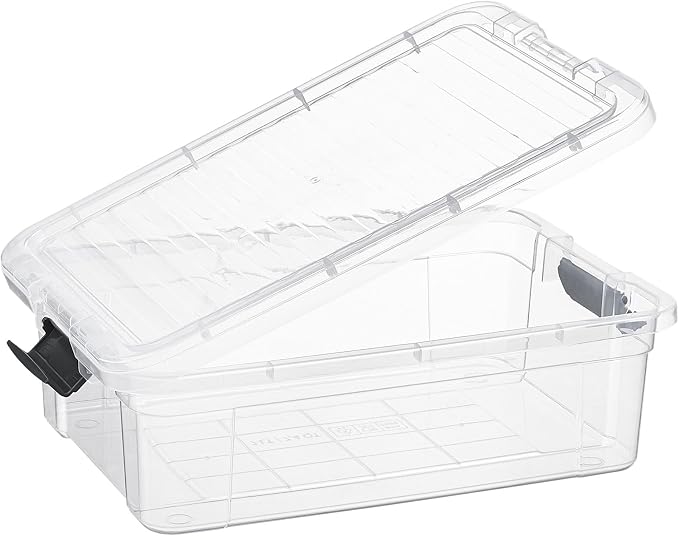 Superio Storage Bins with Lids- 4 Pack, 7.4 Qt Clear Boxes - Image 5