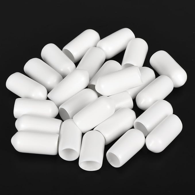 uxcell 20pcs Rubber End Caps 6.5mm ID Vinyl Round End Cap Cover Screw Thread - Image 4