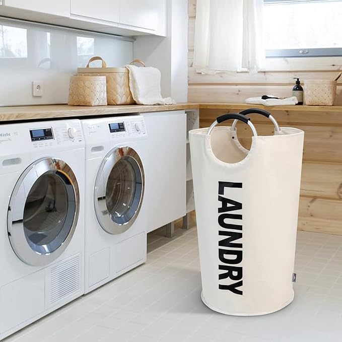 DOKEHOM 125L X-Large Laundry Basket, Collapsible Laundry Bag, Freestanding Tall - Image 9