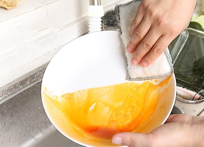 JEBBLAS 8Pack Bamboo Natural Kitchen Sponges Dish Sponge Cleaning Sponge Heavy - Image 8