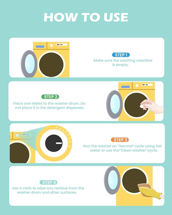 Washing Machine Cleaner Tablets: 40% Stronger Cleaning Power, Deep Cleaning - Image 8