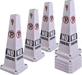 8-Pack 26.5" Caution Cones, 4-Sided Visible Safety Signs by OranclUS