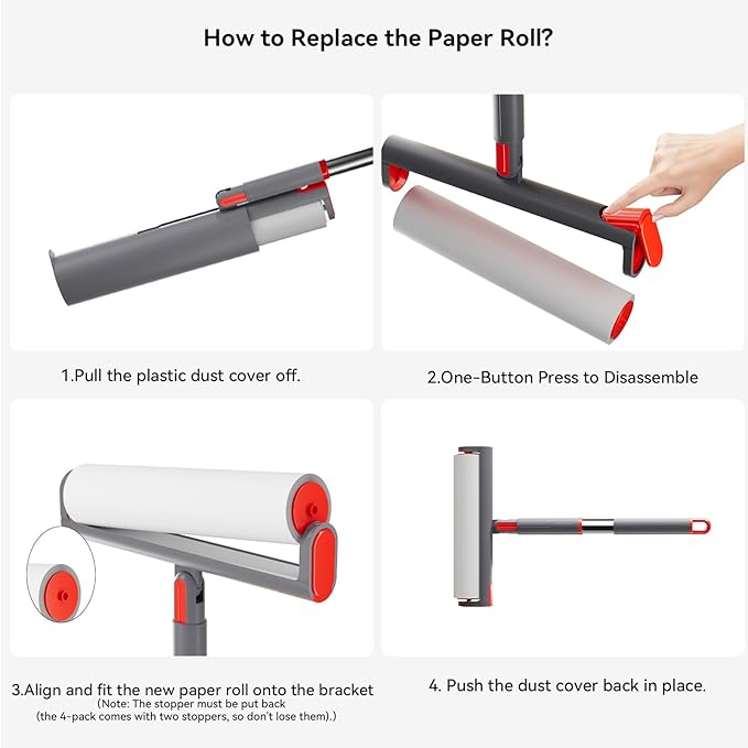 Large Lint Roller Refill 320 Sheets Value Set, Extra Sticky, Easy Tear - Image 7